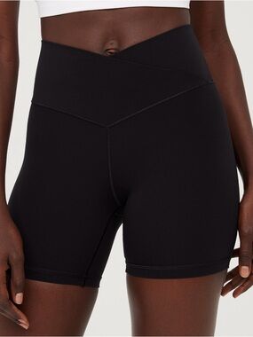Offline By Aerie Biker Black Shorts 5”